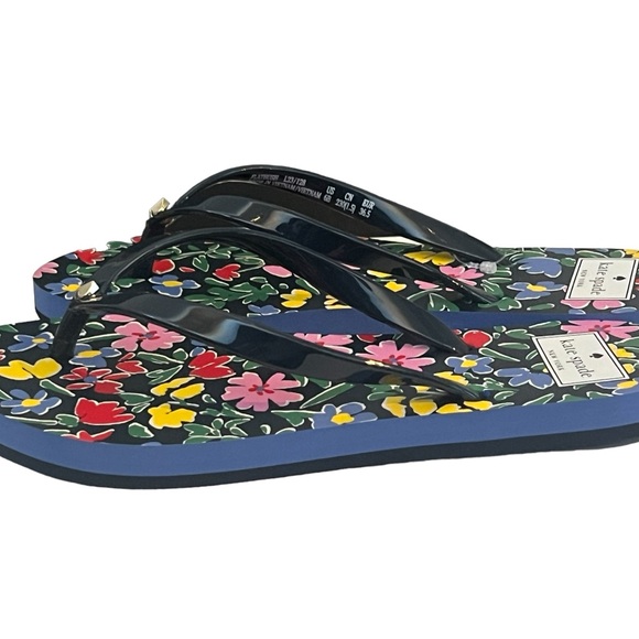 Kate Spade Flora Design Flip Flop Sandals - Picture 7 of 8